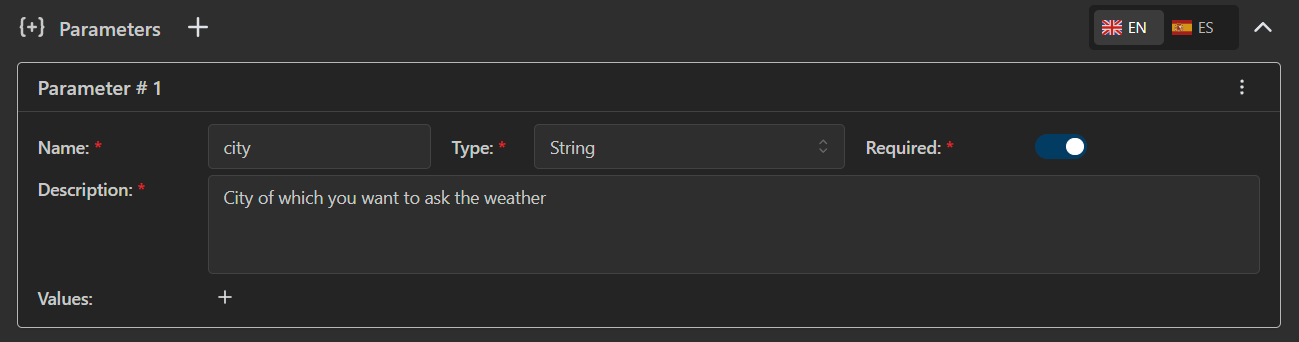 Weather skill parameter